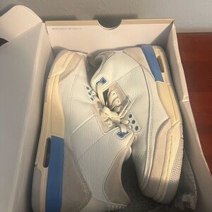 Entrupy White and Blue Retro 3 Air Jordan Lucky Shorts